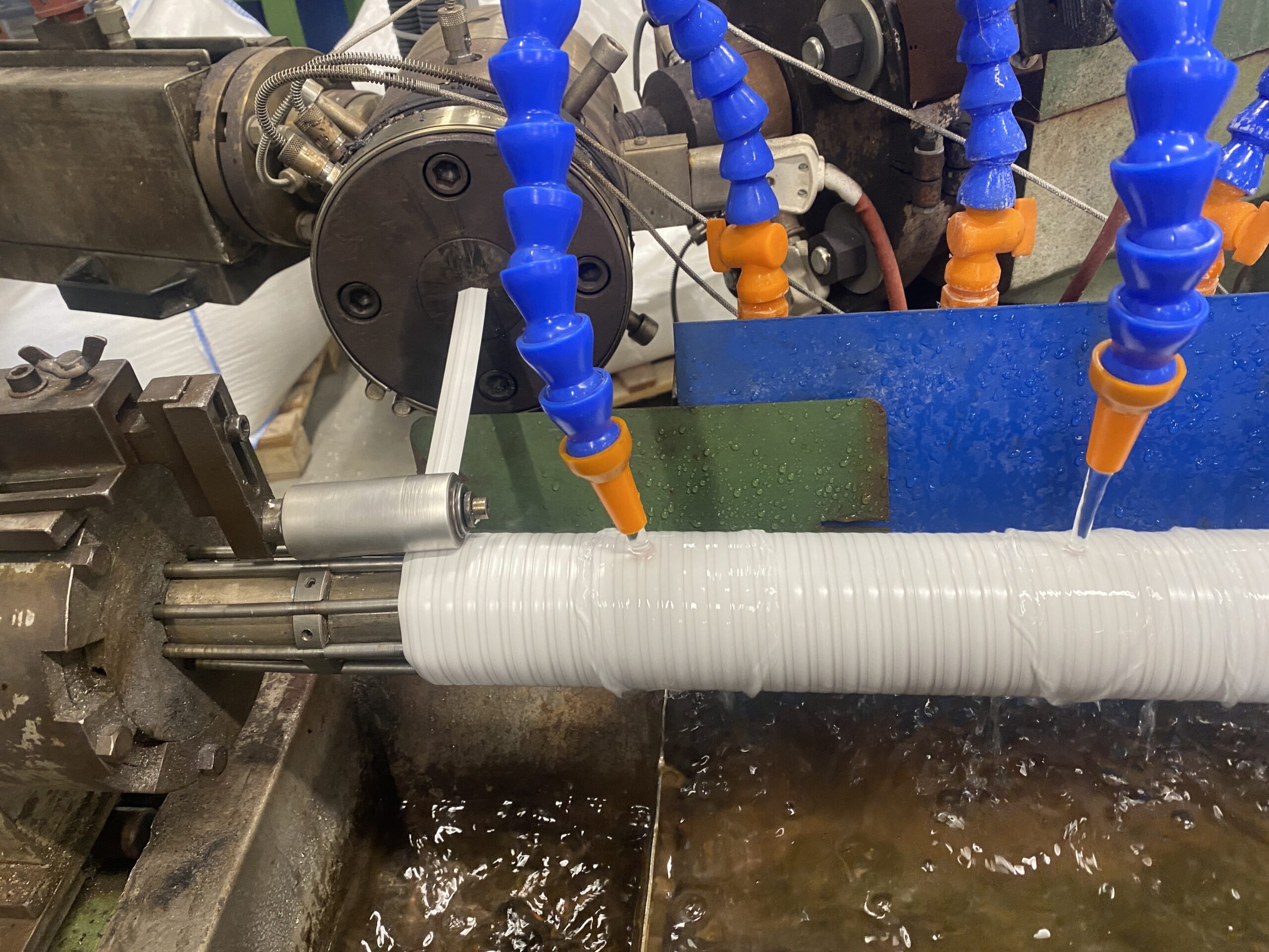 Plastic extrusion production