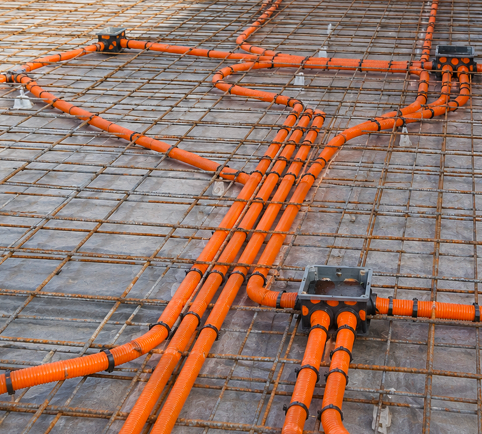 Electrical installation with SYMALEN conduits
