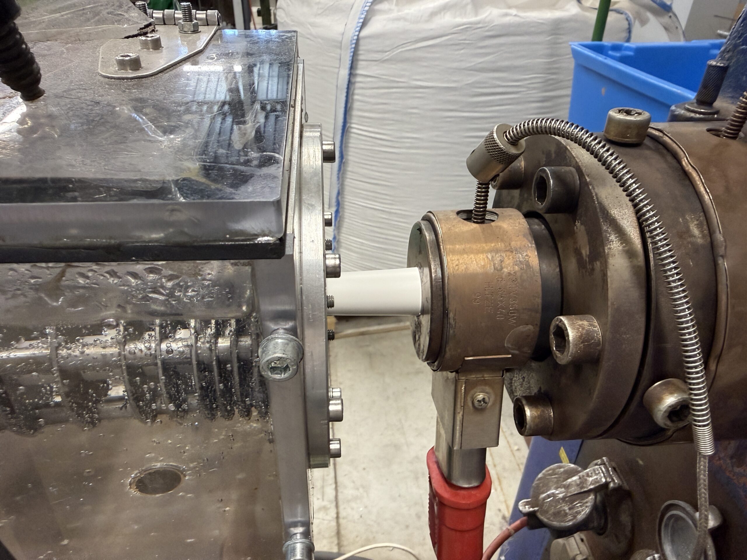 Plastic extrusion line